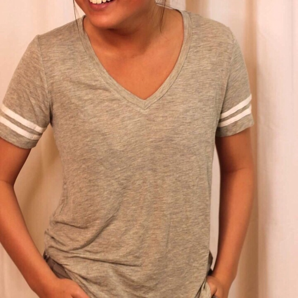 Green Striped Sleeve Top